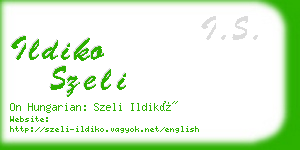 ildiko szeli business card